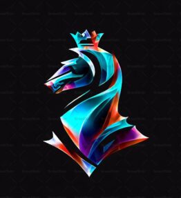 Abstrakte Schachfigur: Springer